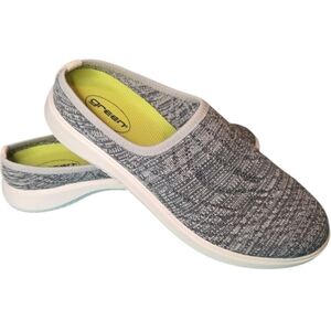 Slip-On Knit Sneakers — Gray/White